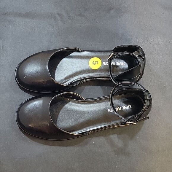 BRAND NEW STEVE MADDEN JKLAIR D'ORSAY ADJUSTABLE BUCKLE ANKLE STRAP FLAT SHOE - Picture 7 of 16